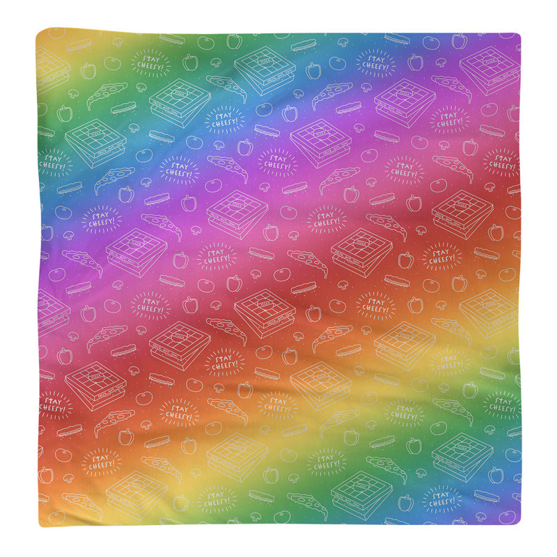 Polyester Abstract Square Napkin, 0.1" H x 22" W x 22" D, Cotton Twill, Black/Red/Green