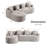 2-piece Boneless L-shaped Sectional Sofa With Curved Design And Left-facing Chaise-803724251