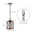 Rustic Farmhouse Pendant Light with Adjustable Chain, Industrial Metal Cage Hanging Lamp for Kitchen, Dining Room, Entryway