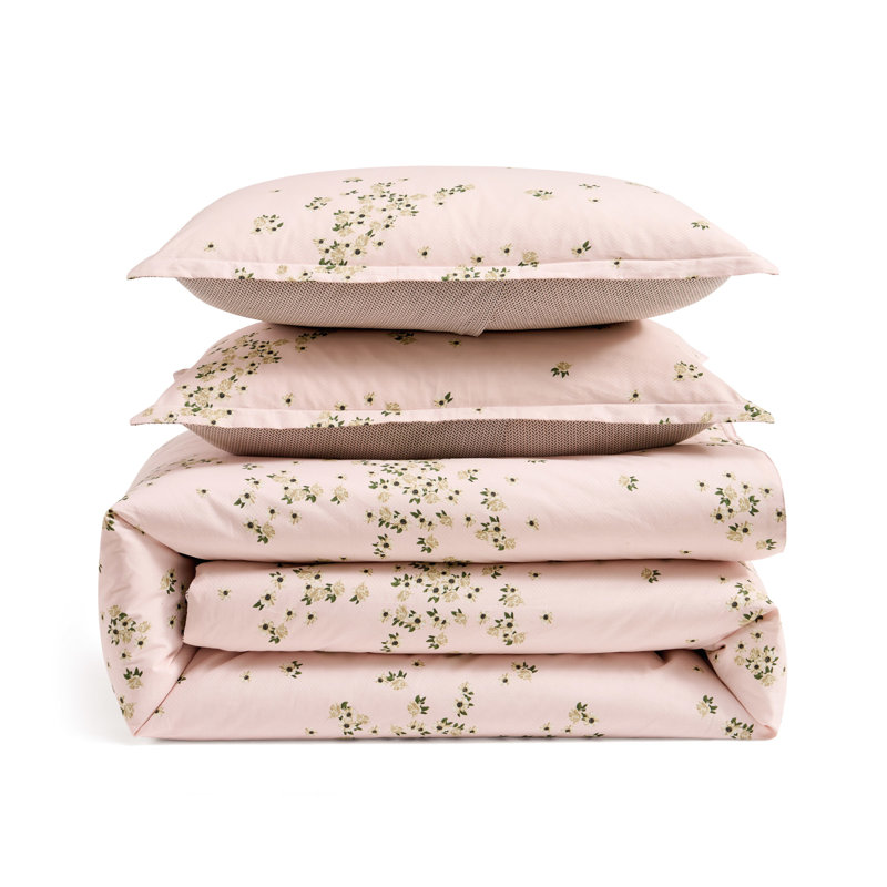 Ted Baker Elderflower Duvet Set Mauve, King Duvet Cover + 2 King Shams