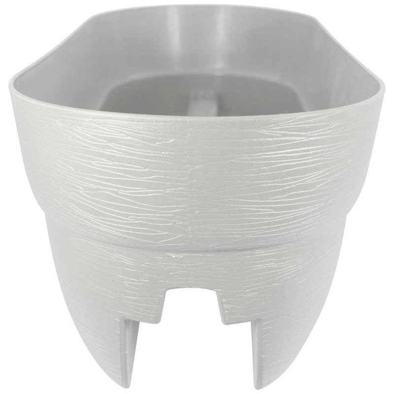 Pot à fleurs en plastique Dalisha, Blanc