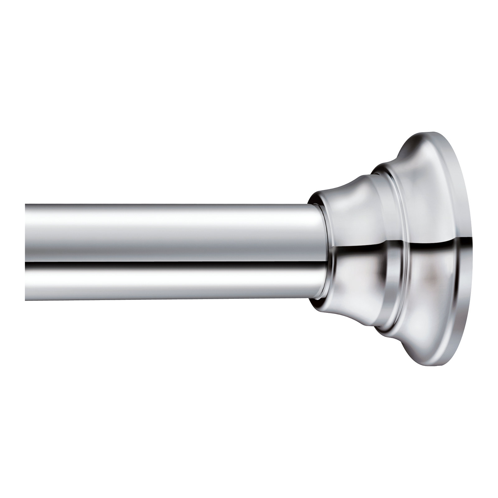 Moen 44-72-Inch Adjustable Tension Mounted Straight Shower Curtain Rod, Chrome