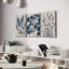 Ensemble de 3 impressions vintage sur toile de fougère bleue-638167982