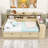 Alameda Wooden Daybed with Storage Shelves, 2 Drawers,Built-in Study Desk-1729462788-1729462789