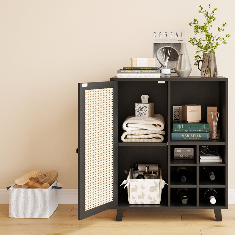 Buffet avec rangement, Noir