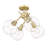 Manderly Glass Semi Flush Mount-95376511