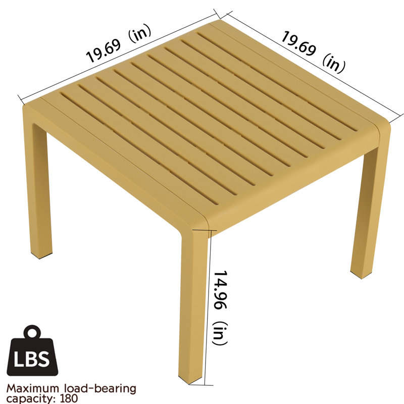 Yellow 2 - Piece Furniture , , Quick Assembly, Ideal For Family Gatherings Wear And , Zero Maintenance Cleanup, 10 Minute Setup Garden