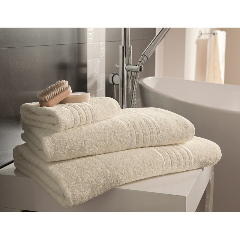 Midweight Bath Towel, Cream, Hand Towel - 4 Pack