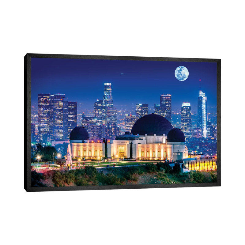 Griffith Park Observatory 1 Piece Wall Art on Canvas, 101.6 cm H x 66.04 cm W, Black Framed