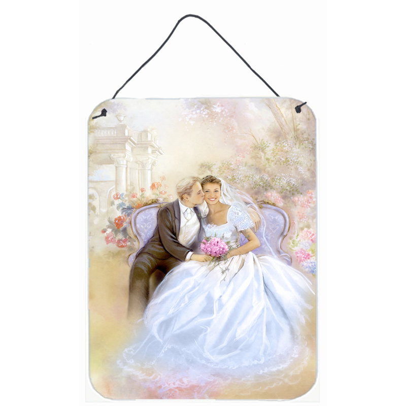 Décoration murale couple-baiser de mariage et suspension