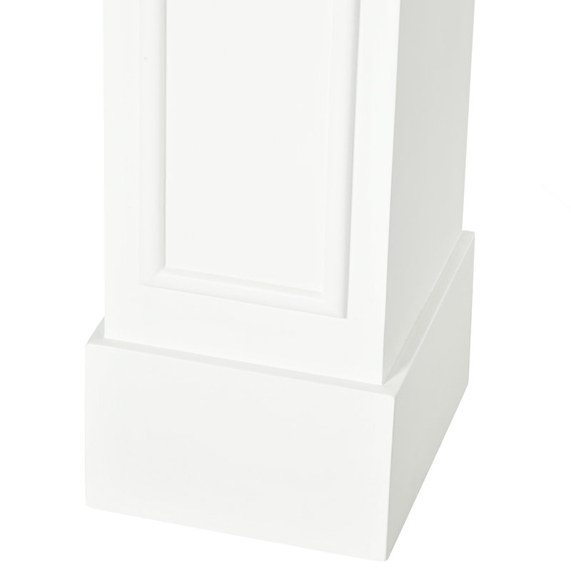 Manteau de cheminée moderne, manteaux de bordure pour foyer avec motif décoratif largeur intérieure 29 po blanc