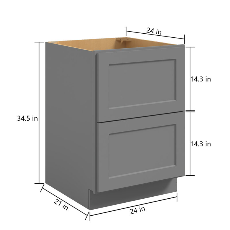 Armoire Homlux, H 34,5 po x l 24 po, Shaker Greystone
