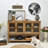 Accent Glass Door Wooden Sideboard Cabinet