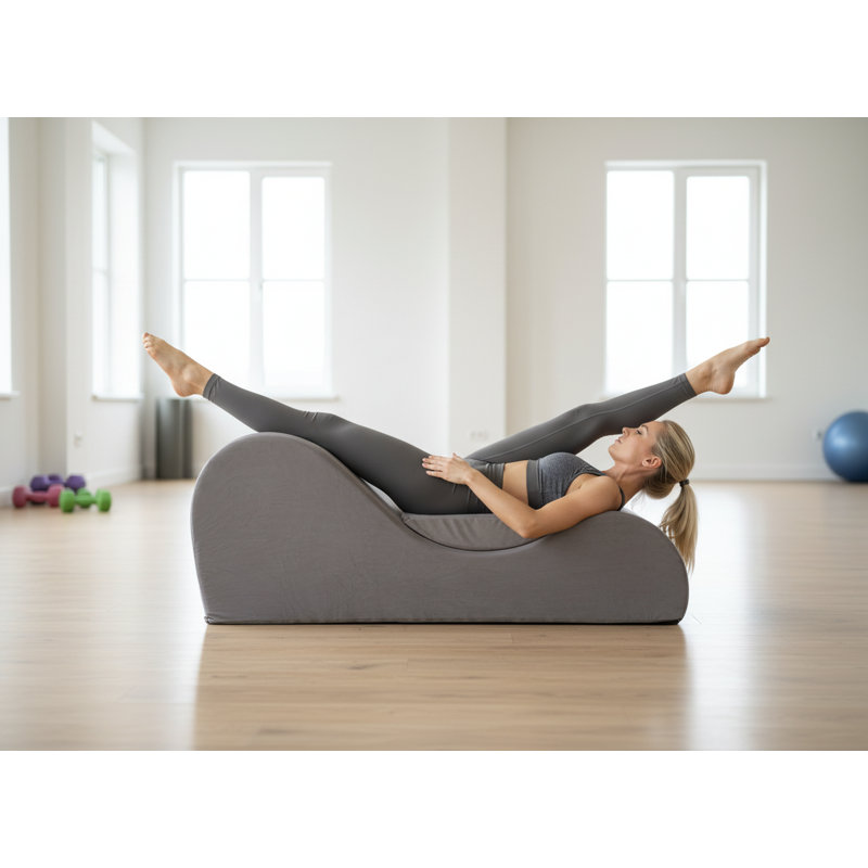 Chaise longue de yoga rembourrée de mousse, Gris