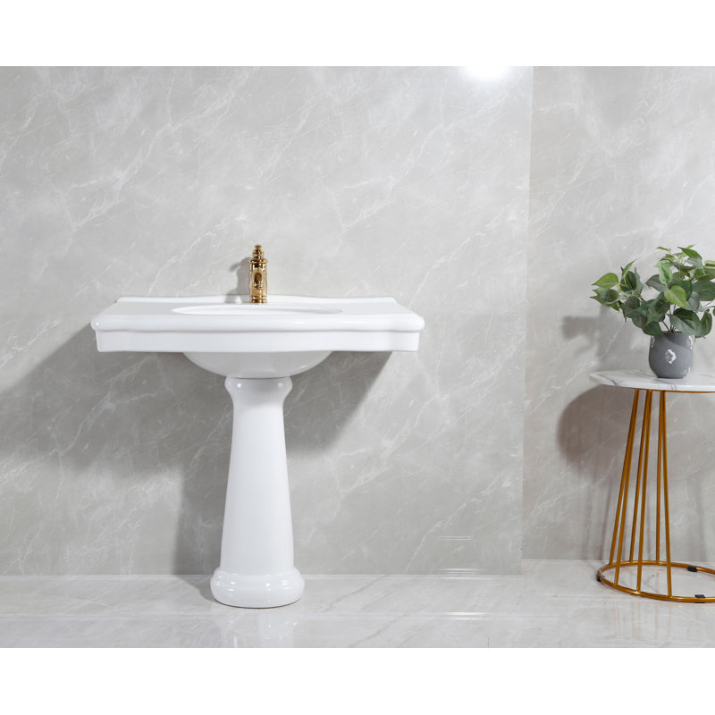 Lavabo de salle de bain 32,88 po, Simple