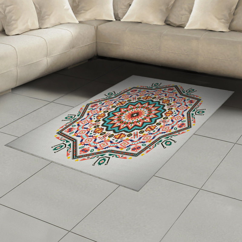 Tapis décoratif Tribal, Rectangle 2 pi 7 po x 5 pi