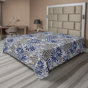 Dark Violet Blue/White Floral