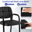 Ensemble de chaises de bureau en cuir avec accoudoirs rembourrés, structure en métal pour la maison