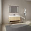 Ensemble de meuble-lavabo 48 po avec lavabo simple en résine, ensemble d'armoires de rangement modernes 3 portes, bois massif multicouche
