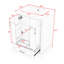 Meuble-lavabo de salle de bain avec lavabo en céramique, tiroir de rangement et armoire à fermeture en douceur-1446464585