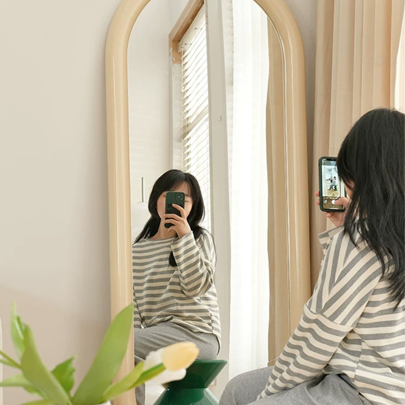 Oval Manufactured Wood Full Length Mirrors