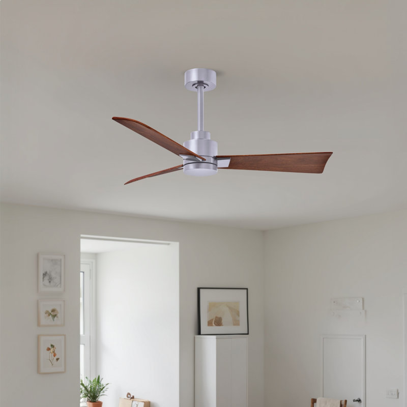 Alessandra 42'' Ceiling Fan, Walnut, Brushed Nickel