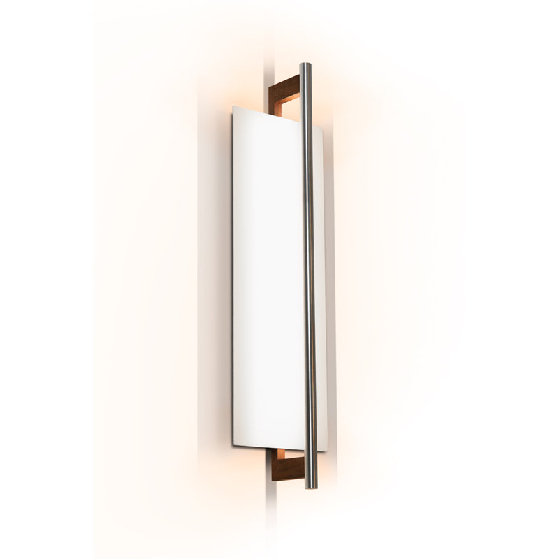 Merus 22" LED Dimmable Wall Sconce, 277V AC, 4000K, Dark Stained Walnut