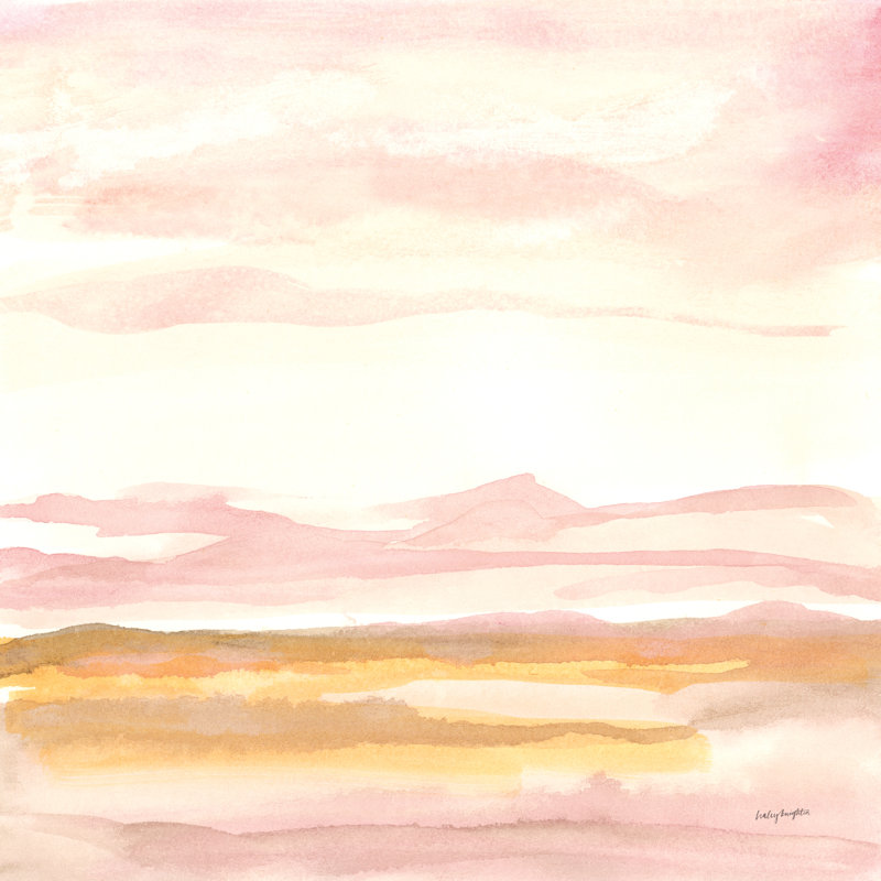 «Pink Horizon II» par Haley Knighten, H 12 po x l 12 po