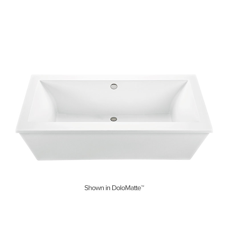 Andrea® 10 Freestanding Soaker Tub, Matte White