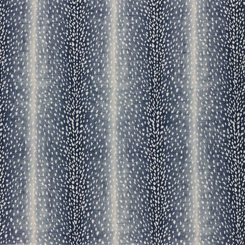 Wiley Animal Print Fabric, Navy