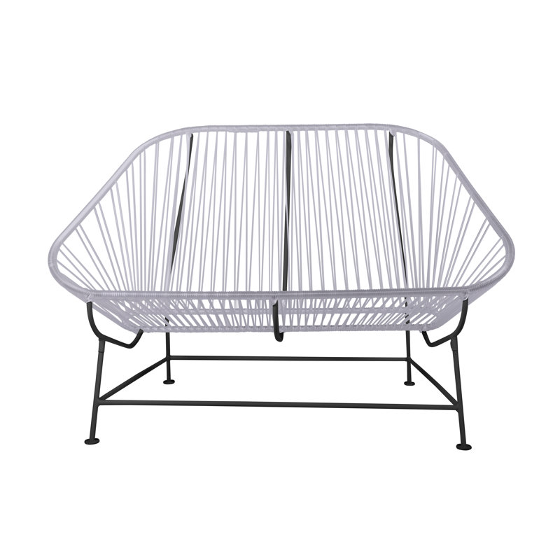 InLove Indoor/Outdoor Handmade Loveseat, Clear/Black
