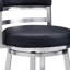 Chaise de bar pivotante en faux cuir et fer 39 po-1084370302