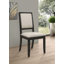 Chaise d'appoint rembourrée en bois Louise (ensemble de 2)