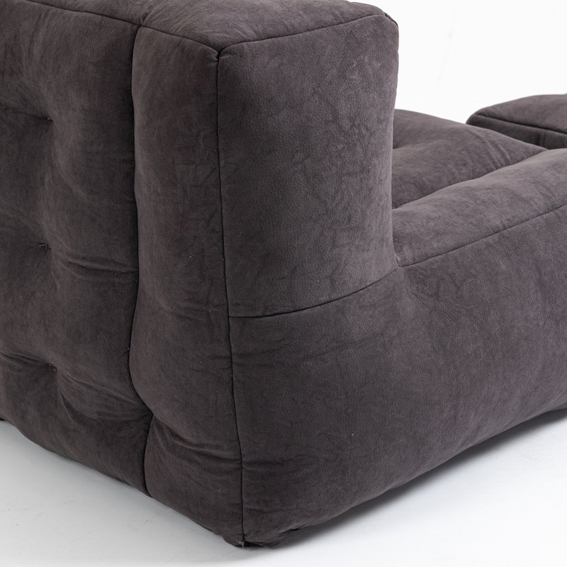Dining Chairs Velvet Bean Bag, Black Velvet