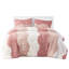 Housse de couette en fausse fourrure à poils longs Blush Multi King / King Ombre, 2 taies décoratives