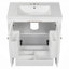Meuble-lavabo de 30 po avec lavabo, deux portes avec tablette, charnières de porte à fermeture en douceur, style rétro-115688432