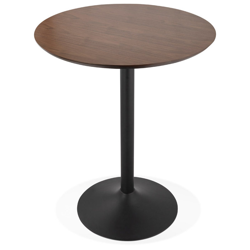 Luken Round Metal Base Dining Table, Brown, 90" W x 90" L