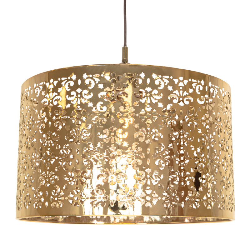 Metal Lamp Shade, 25cm H x 40cm D x 40cm W, Gold