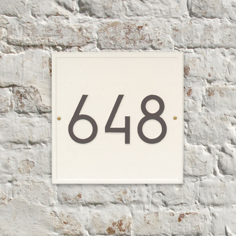 Plaque d'adresse murale 1 ligne personnalisée, Argile côtière, Oui