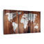 «Chestnut World Map», reproduction sur toile-92761165
