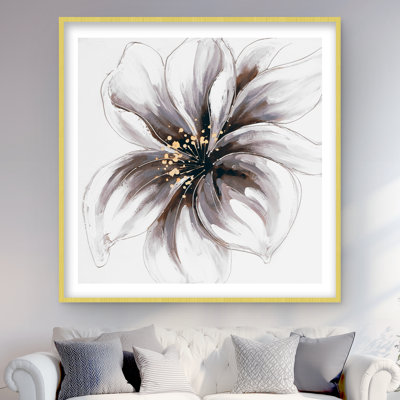 Purple Orchid - Bathroom Framed Matted Print for Home Decor