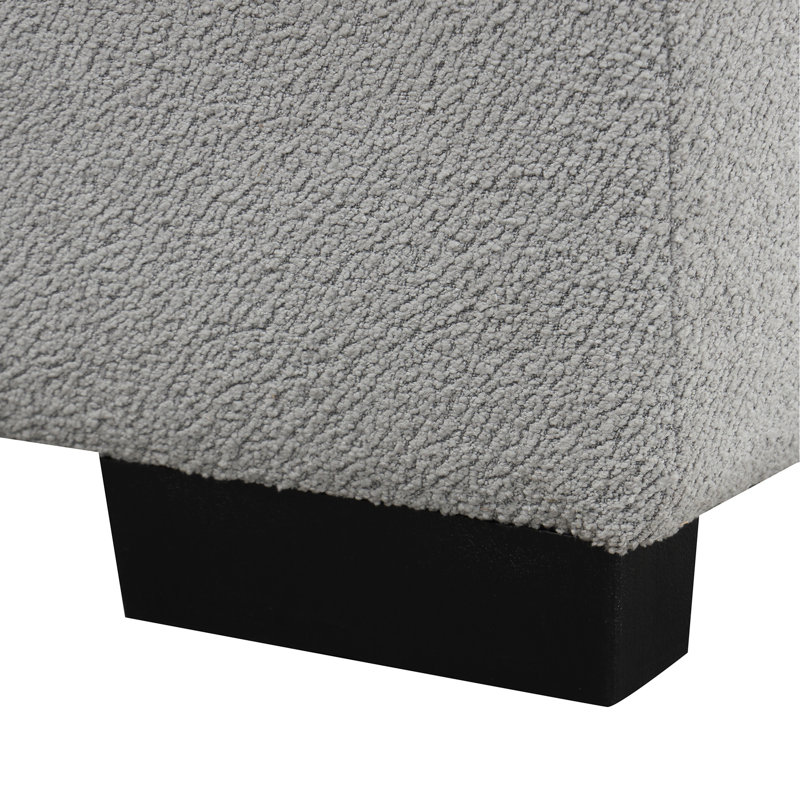 Canapé-lit modulaire coulissant avec repose-pieds Nikolas, Polyester gris