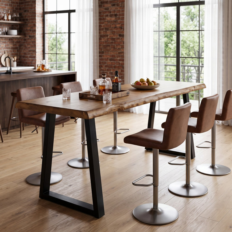 Table de bar 63 po, Natural Brown