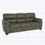 Canapé moderne en tissu de 81 pouces avec accoudoirs rembourrés et pieds triangulaires noirs, rembourré 3 places pour le salon, vert olive-268690555