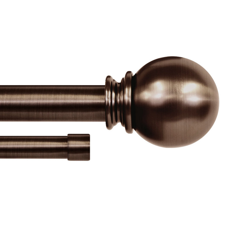 Tringle à rideaux double Midcre, Bronze huilé plaqué