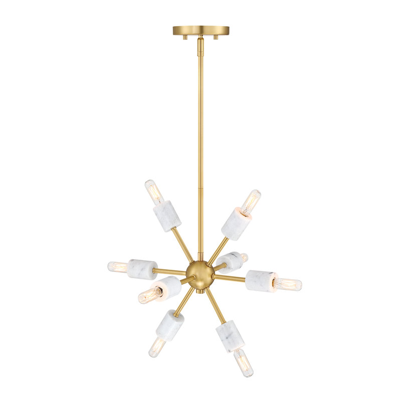 Xiang 8 - Light Brushed Gold Sputnik Pendant
