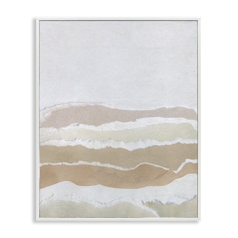 «Desert Dunes Abstraction», estampe numérique par Carol Robinson, Giclée encadrée blanc bord de mer, H 14 po x l 11 po