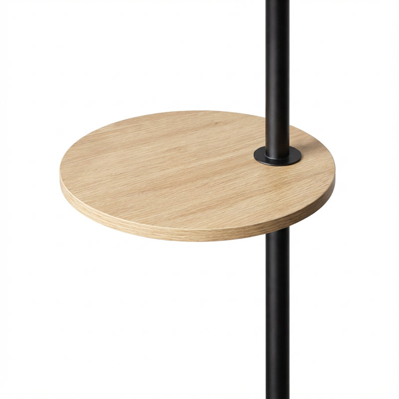 Lampe de table sur pied 63,2 po, Minimal chêne