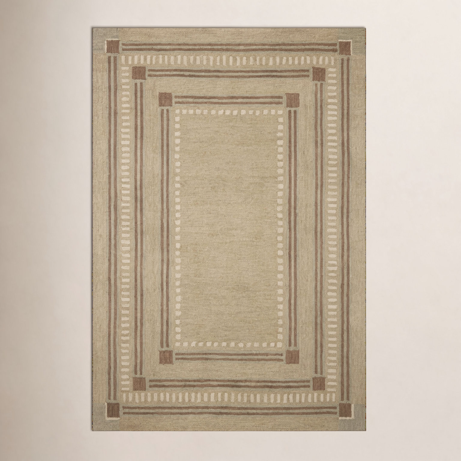 Chris Loves Julia x Loloi Alfie Green Natural Rug, Rectangle 5' x 7'6"
