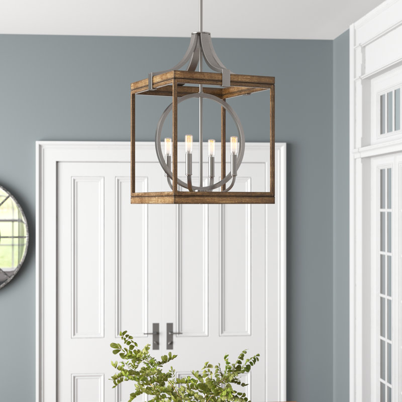 Vanessa 4 - Light Dimmable Lantern Square / Rectangle Chandelier